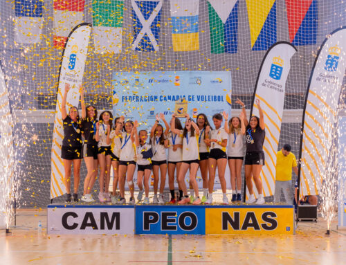 El equipo alevín de voleibol del Colegio Heidelberg, campeón de Canarias y clasificado para el Nacional
